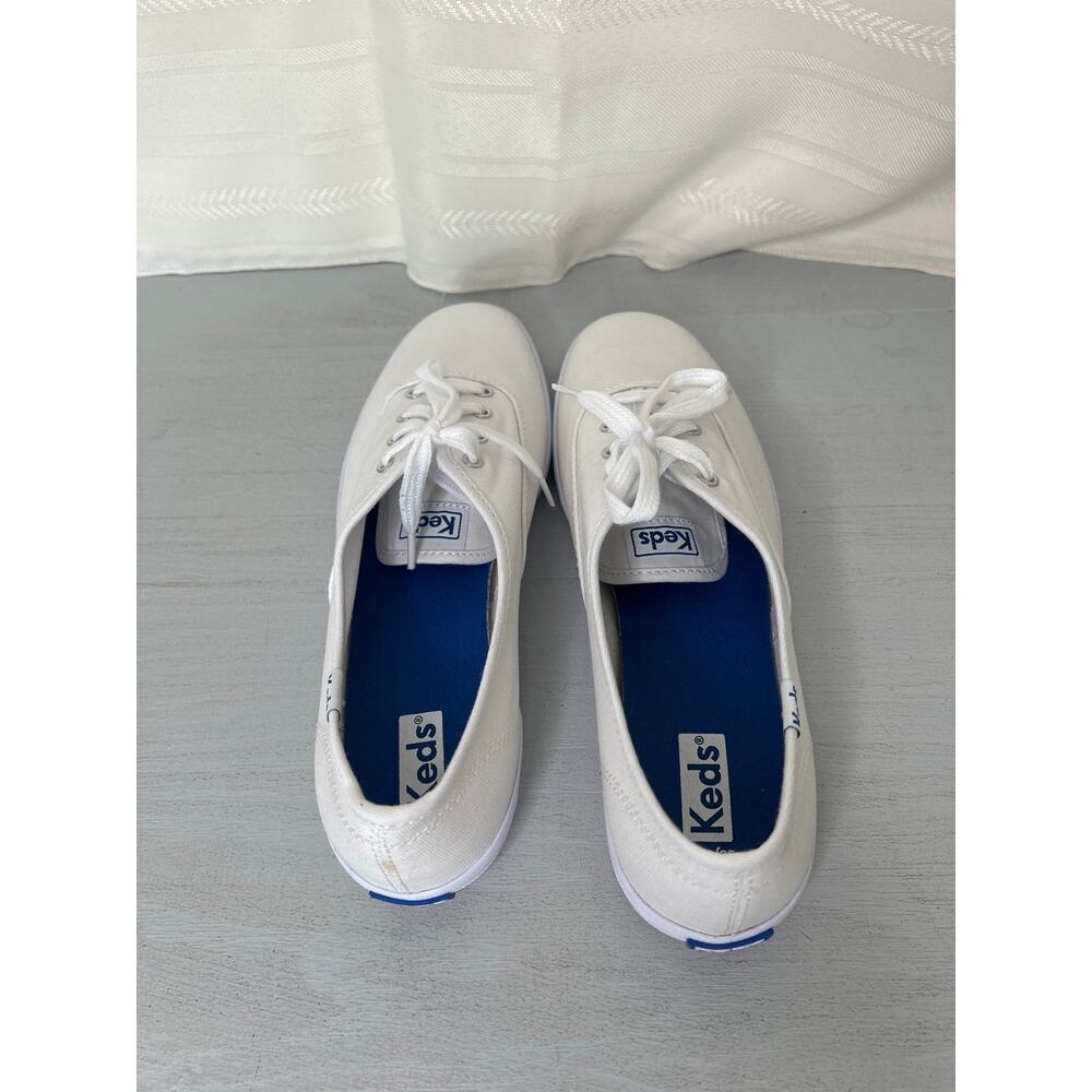 Keds Champion Canvas Lace Up Sneakers White Womens Size 8.5 - Picture 14 of 16